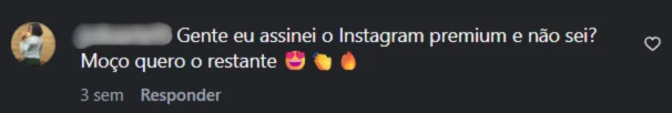 Comentário de seguidor