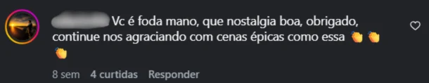 Comentário de seguidor