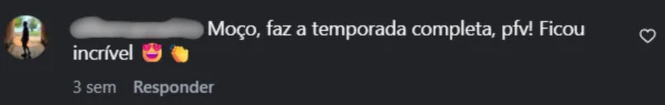 Comentário de seguidor